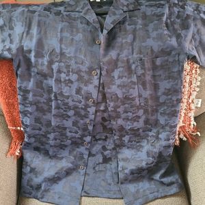 Tribe Kelley Bonfire Button-down in Navy